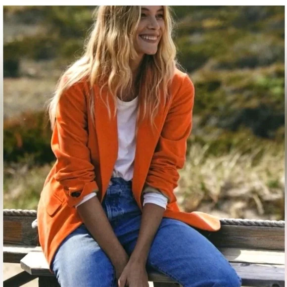 Outerknown Henry Corduroy Orange Blazer sz 4 - Picture 10 of 10